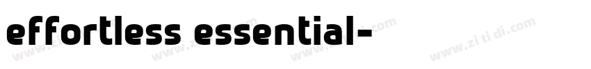 effortless essential字体转换